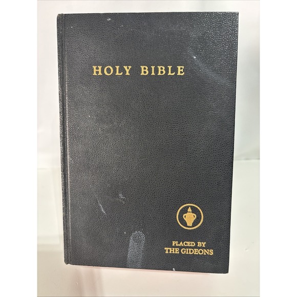 Other - Holy‎ Bible Placed By The Gideon's 1961 Vintage Religious Hardcover Book